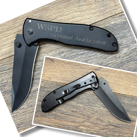 Personalize WSPD To Protect and To Serve Tactical Knife