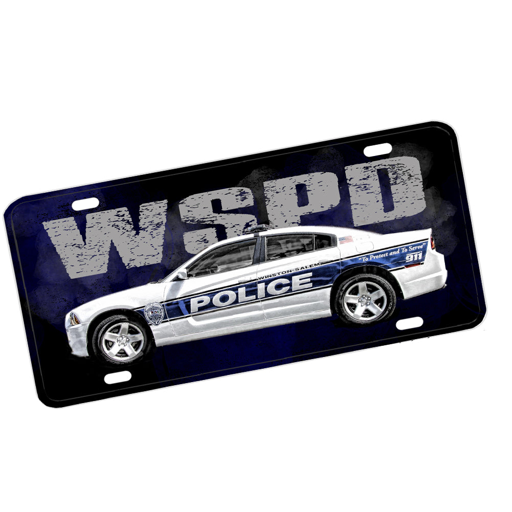 WSPD Dodge Charger Patrol Car Aluminum License Plate